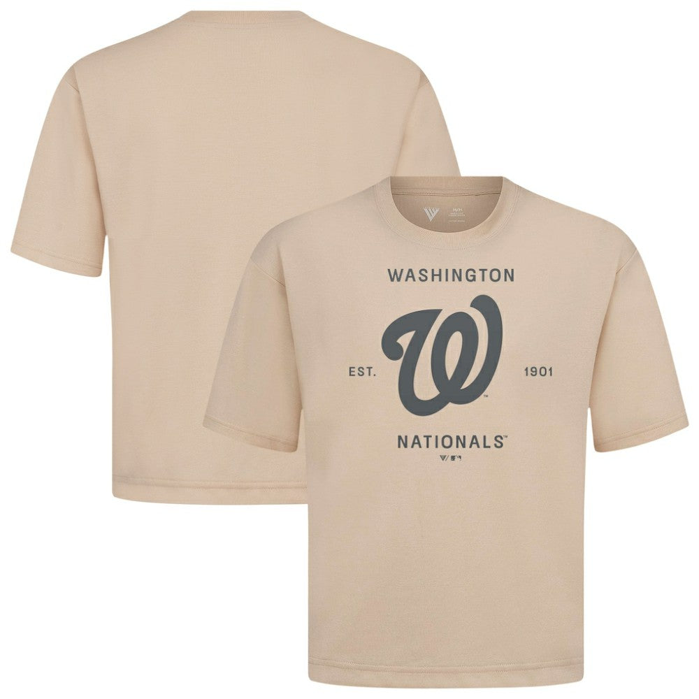 MLB Washington Nationals Levelwear Crossway Oversized Luxe Signature Knit T-Shirt