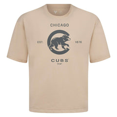 MLB Chicago Cubs Levelwear Crossway Oversized Luxe Signature Knit T-Shirt