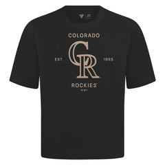 MLB Colorado Rockies Levelwear Crossway Oversized Luxe Signature Knit T-Shirt