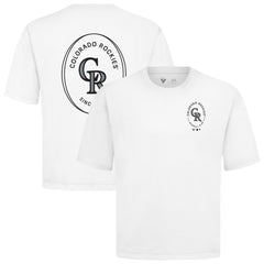 MLB Colorado Rockies Levelwear Signet Oversized Luxe Signature Knit T-Shirt