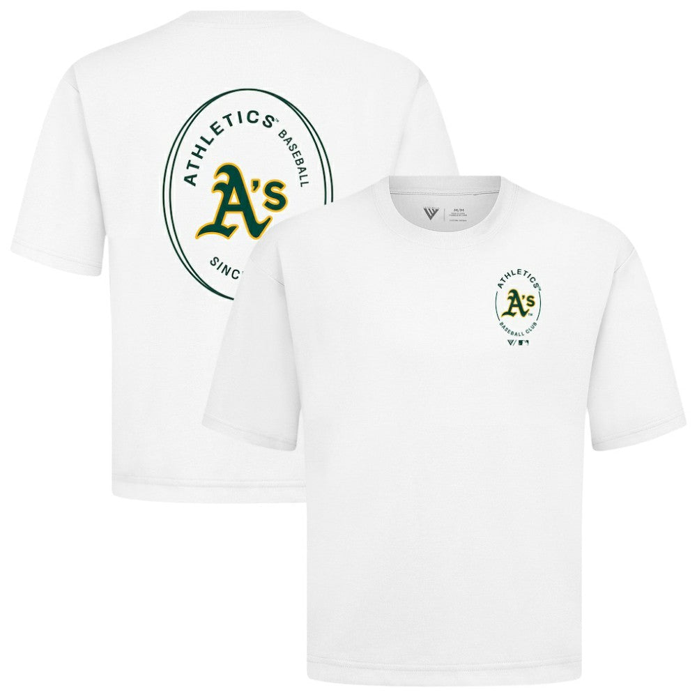 MLB Athletics Levelwear Signet Oversized Luxe Signature Knit T-Shirt