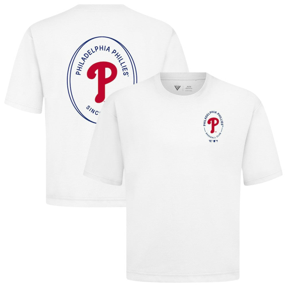 MLB Philadelphia Phillies Levelwear Signet Oversized Luxe Signature Knit T-Shirt