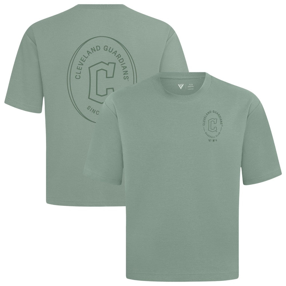 MLB Cleveland Guardians Levelwear Signet Oversized Luxe Signature Knit T-Shirt