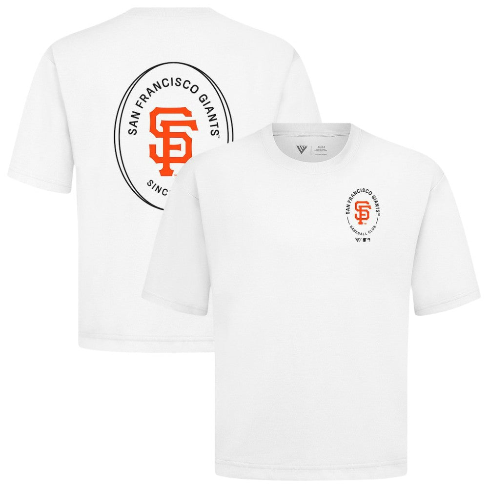 MLB San Francisco Giants Levelwear Register Oversized Luxe Signature Knit T-Shirt