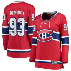 NHL Red Ivan Demidov Montreal Canadiens Fanatics Women's Home Breakaway Player Jersey