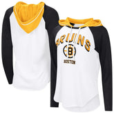 NHL White Boston Bruins G-III 4Her by Carl Banks Women's MVP Hooded Long-Sleeve T-Shirt