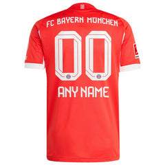 Bayern Munich 2025/26 Home Custom Jersey - Adidas Red