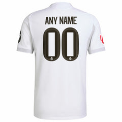Real Madrid 2025/26 Home Custom Jersey - Adidas White