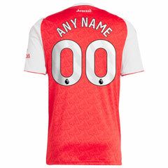 Arsenal 2025/26 Home Replica Custom Jersey - Adidas Red