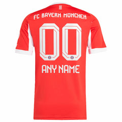 Bayern Munich 2025/26 Home Replica Custom Jersey - Adidas Red