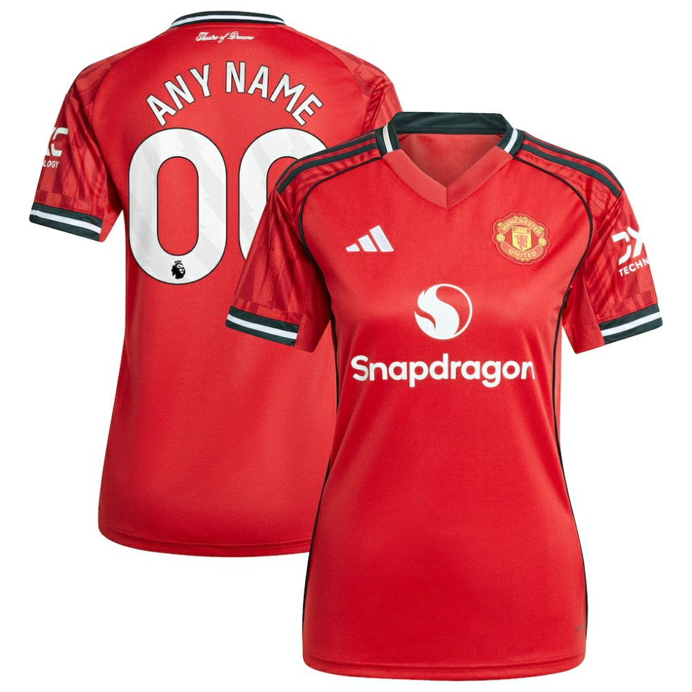 Manchester United Women's Home 2025/26 Custom Replica Jersey - Adidas Red