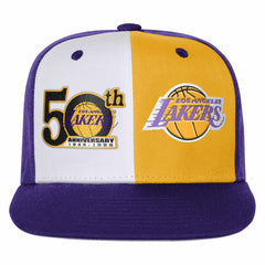 NBA Los Angeles Lakers Youth 50th Anniversary Duo Front Snapback Hat