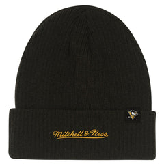 NHL Black Pittsburgh Penguins Mitchell & Ness Youth Neon Line Lights Cuffed Knit Hat