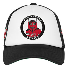 NHL White New Jersey Devils Mitchell & Ness Youth Mascot Adjustable Trucker Hat