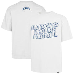 '47 Unisex I Love Guys Who Like Football Foundation T-Shirt - Los Angeles Chargers