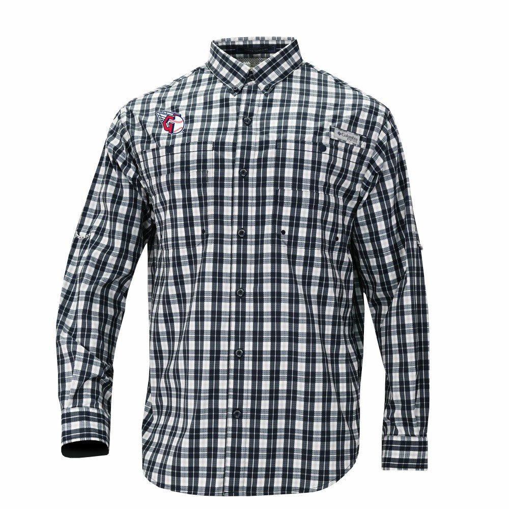 MLB Cleveland Guardians Columbia Super Tamiami Omni-Shade Long Sleeve Button-Down Shirt