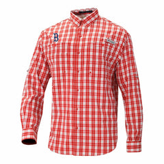 MLB Boston Red Sox Columbia Super Tamiami Omni-Shade Long Sleeve Button-Down Shirt