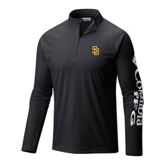 MLB San Diego Padres Columbia Terminal Tackle Omni-Wick Raglan Quarter-Zip Pullover