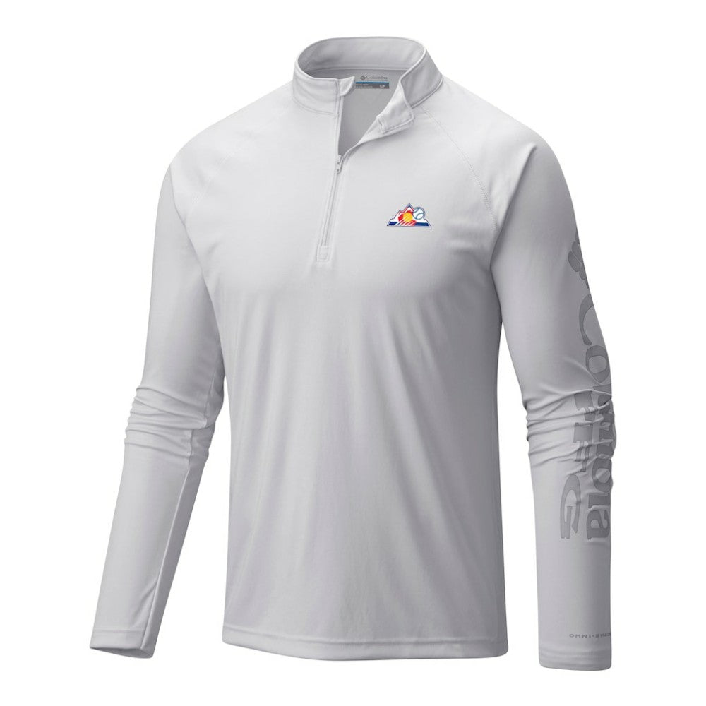 MLB Colorado Rockies Columbia Terminal Tackle Omni-Wick Raglan Quarter-Zip Pullover