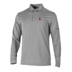 MLB Los Angeles Angels Columbia Omni-Wick Pin High Long Sleeve Polo