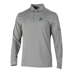 MLB Athletics Columbia Omni-Wick Pin High Long Sleeve Polo