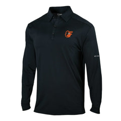 MLB Baltimore Orioles Columbia Omni-Wick Pin High Long Sleeve Polo