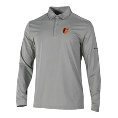 MLB Baltimore Orioles Columbia Omni-Wick Pin High Long Sleeve Polo