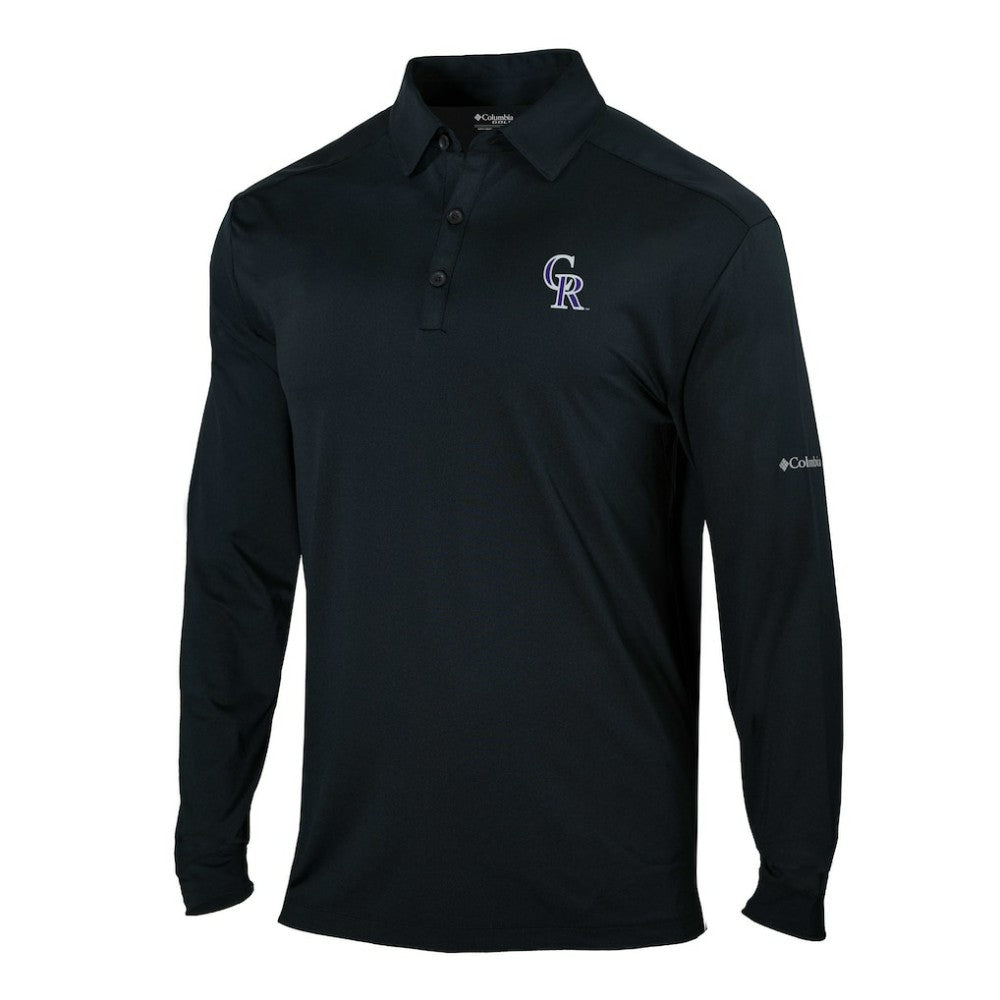 MLB Colorado Rockies Columbia Omni-Wick Pin High Long Sleeve Polo