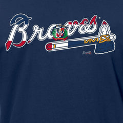 MLB Atlanta Braves New Era Dominican Republic Flag Logo T-Shirt