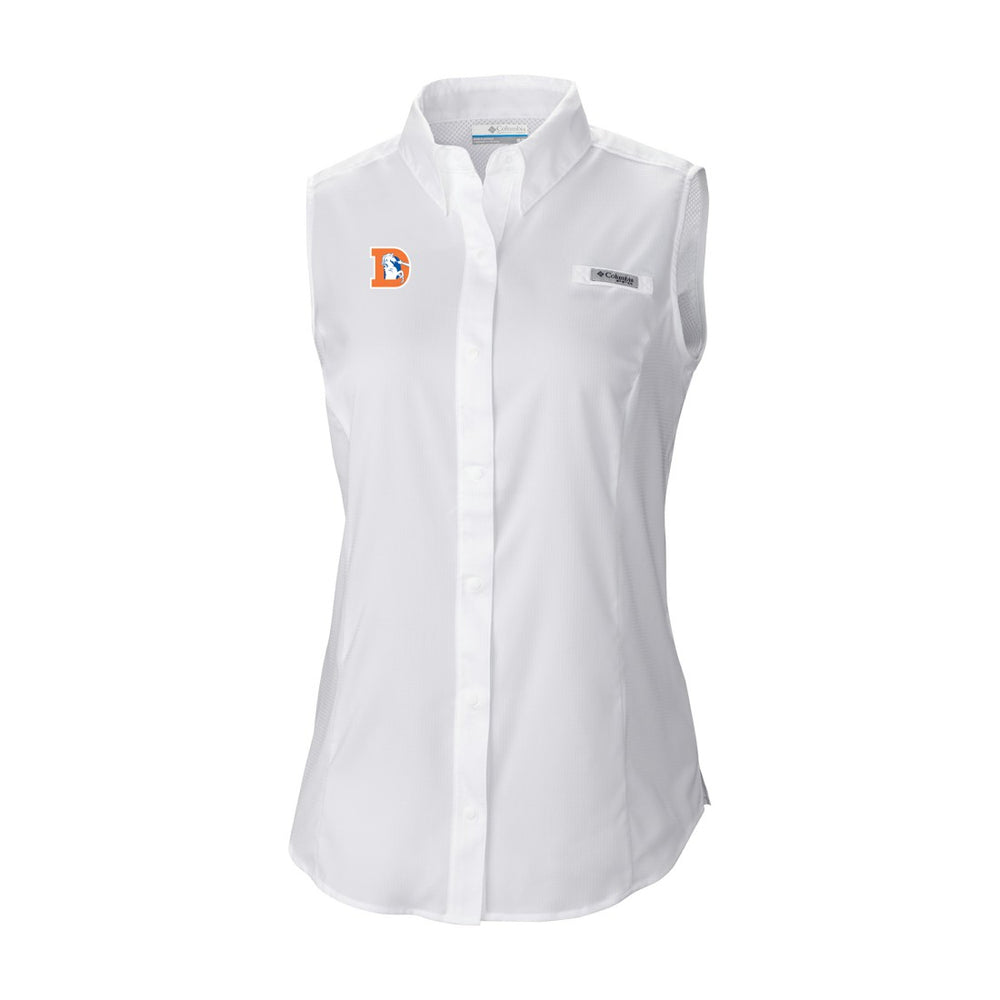 Women's Historic Tamiami Omni-Shade Sleeveless Button-Up Shirt - Denver Broncos