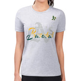 MLB Athletics G-III 4Her by Carl Banks Women's Super-Slim Fit Lightweight Shadow Logo Graphic T-Shirt