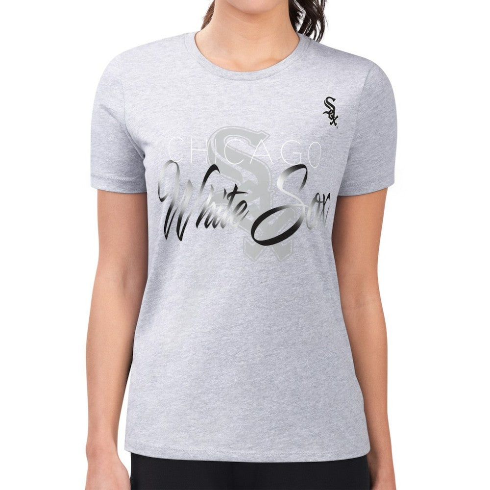 MLB Chicago White Sox G-III 4Her by Carl Banks Women's Super-Slim Fit Lightweight Shadow Logo Graphic T-Shirt
