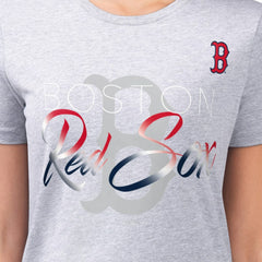 MLB Boston Red Sox G-III 4Her by Carl Banks Women's Super-Slim Fit Lightweight Shadow Logo Graphic T-Shirt