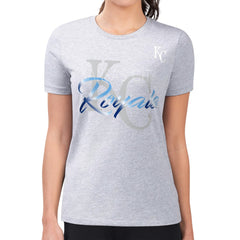 MLB Kansas City Royals G-III 4Her by Carl Banks Women's Super-Slim Fit Lightweight Shadow Logo Graphic T-Shirt