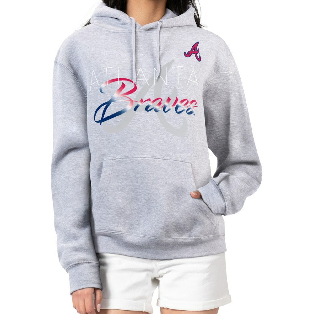 MLB Atlanta Braves G-III 4Her by Carl Banks Women's Shadow Logo Graphic Pullover Hoodie