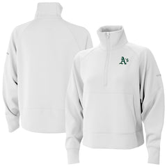 MLB Athletics Columbia Women's Wickhams Hills Raglan Omni-Wick Quarter-Zip Pullover