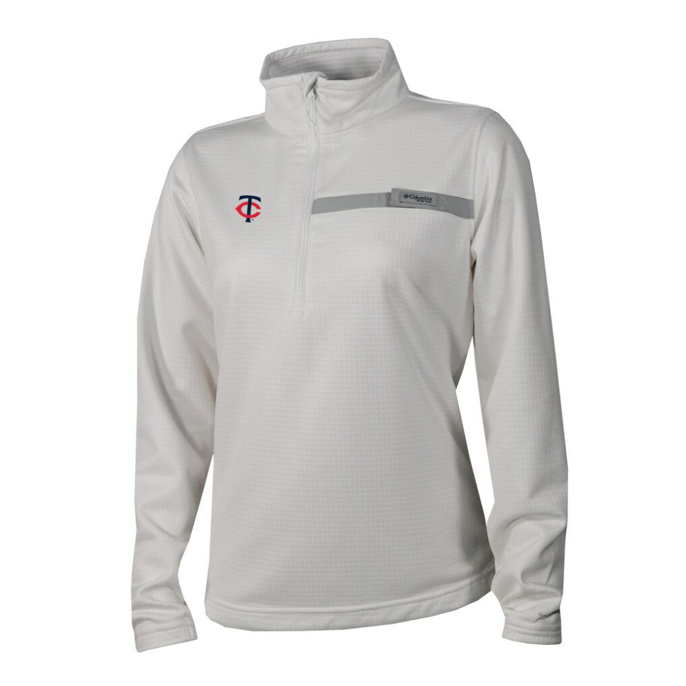 MLB Minnesota Twins Columbia Women's Skiff Guide Fleece Half-Zip Pullover Jacket