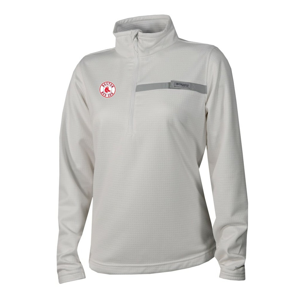MLB Boston Red Sox Columbia Women's Skiff Guide Fleece Half-Zip Pullover Jacket