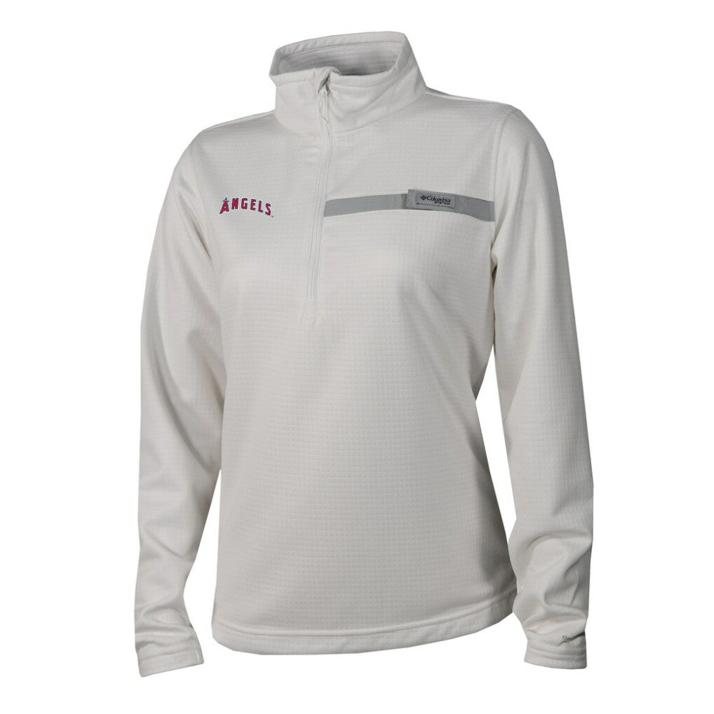 MLB Los Angeles Angels Columbia Women's Skiff Guide Fleece Half-Zip Pullover Jacket