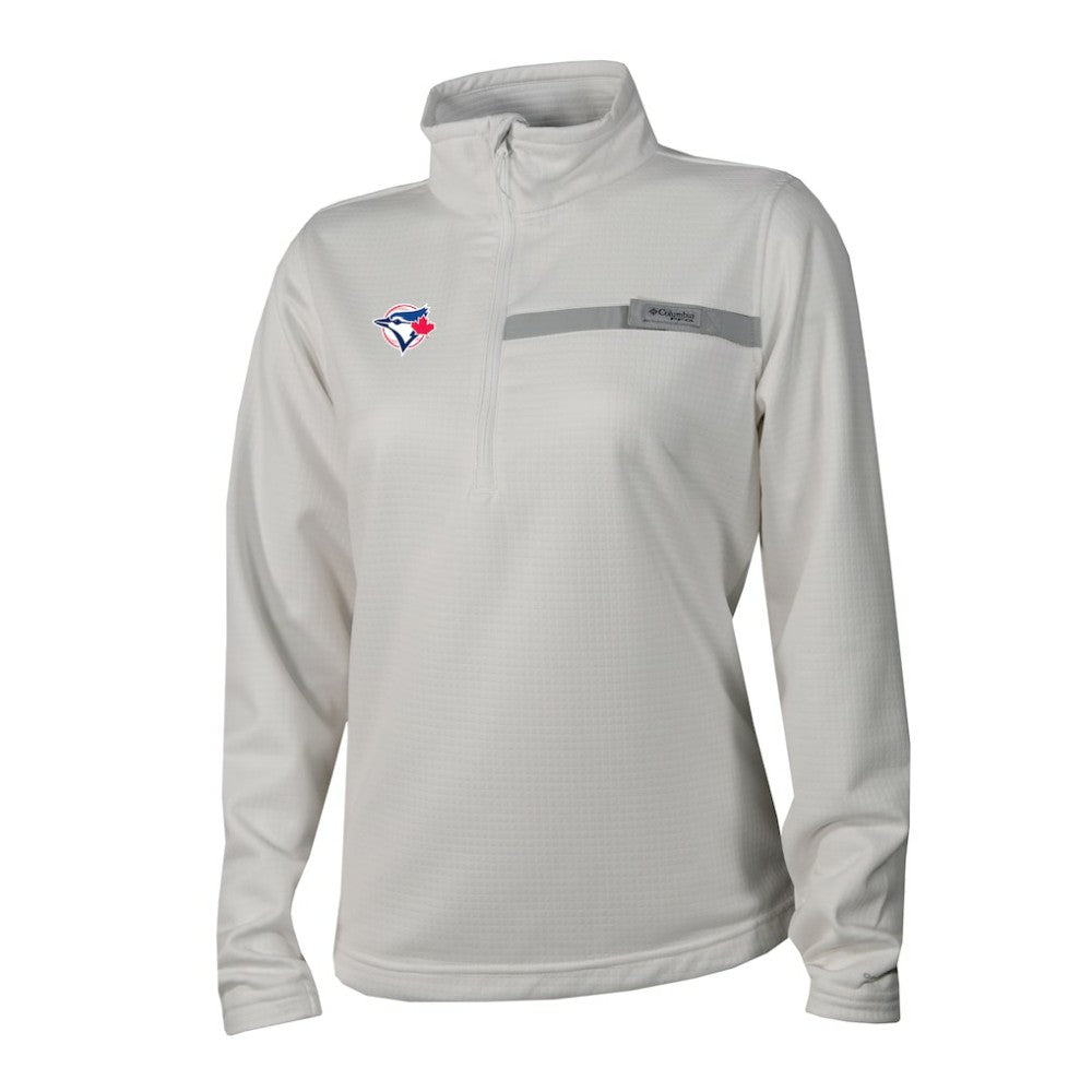 MLB Toronto Blue Jays Columbia Women's Skiff Guide Fleece Half-Zip Pullover Jacket