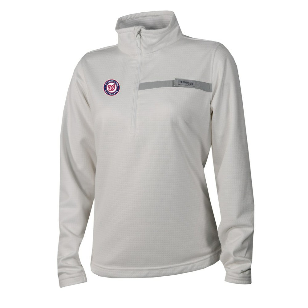 MLB Washington Nationals Columbia Women's Skiff Guide Fleece Half-Zip Pullover Jacket