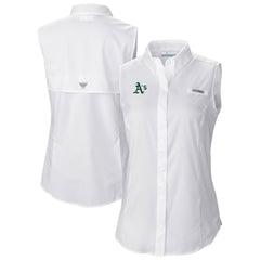 MLB Athletics Columbia Women's Tamiami Sleeveless Shirt