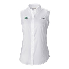 MLB Athletics Columbia Women's Tamiami Sleeveless Shirt