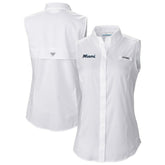 MLB Miami Marlins Columbia Women's Tamiami Sleeveless Shirt
