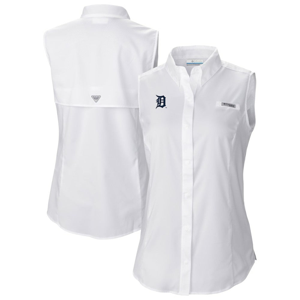 MLB Detroit Tigers Columbia Women's Tamiami Sleeveless Shirt