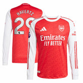 Kai Havertz Arsenal 2025/26 Home Long Sleeve Player Jersey - Adidas Red
