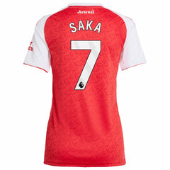 Bukayo Saka Arsenal Women's 2025/26 Home Replica Player Jersey - Adidas Red