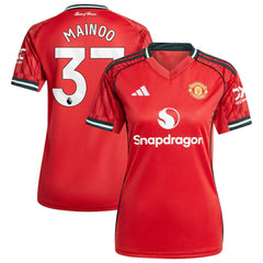 Kobbie Mainoo Manchester United Women's Home 2025/26 Replica Player Jersey - Adidas Red