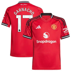 Alejandro Garnacho Manchester United Youth Home 2025/26 Replica Player Jersey - Adidas Red