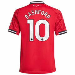 Marcus Rashford Manchester United Youth Home 2025/26 Replica Player Jersey - Adidas Red